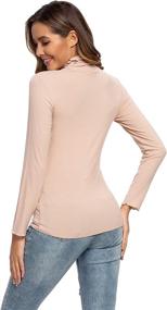 img 1 attached to VEROSE Turtleneck Lettuce Neckline Pullover Sports & Fitness