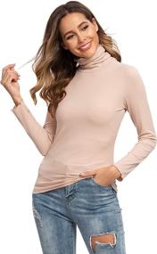 img 2 attached to VEROSE Turtleneck Lettuce Neckline Pullover Sports & Fitness