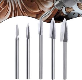 img 4 attached to 🔧 Enhance Your Woodworking Experience with our Universal Fitment Wood Carving and Engraving Drill Bits - Set of 5