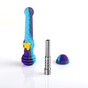 img 2 attached to 🐝 Blue/Purple Silicone Honey Bee with Cap - 6.3 inches