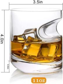 img 1 attached to 🥃 Cigar Glass with Cigar Holder - Lighten Life Whiskey Glass, 11 oz Crystal Old Fashioned Tumbler for Scotch Bourbon, Whisky Glass for Men - Comes in an Elegant Gift Box