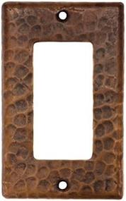 img 2 attached to 🔌 Oil Rubbed Bronze Copper Ground Fault/Rocker GFI Switch Plate Cover by Premier Copper Products