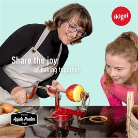 img 1 attached to 🍎 Ikigai Apple Peeler Slicer Corer - Stainless Steel Blades, Powerful Suction Base, Plus 3 Bonus Blades