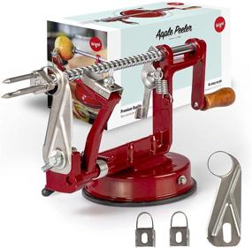 img 4 attached to 🍎 Ikigai Apple Peeler Slicer Corer - Stainless Steel Blades, Powerful Suction Base, Plus 3 Bonus Blades