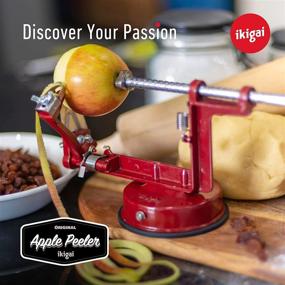 img 2 attached to 🍎 Ikigai Apple Peeler Slicer Corer - Stainless Steel Blades, Powerful Suction Base, Plus 3 Bonus Blades