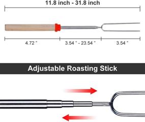 img 2 attached to 6 Pack of Extendable Rotating Marshmallow Roasting Sticks - 32 inch Smores Sticks for Fire Pit, Campfire Accessories