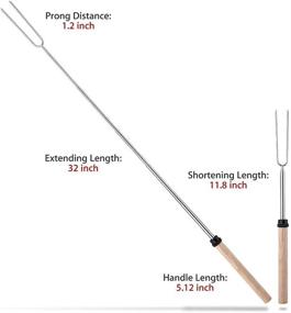 img 3 attached to 6 Pack of Extendable Rotating Marshmallow Roasting Sticks - 32 inch Smores Sticks for Fire Pit, Campfire Accessories