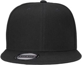 img 1 attached to 🧢 Timeless Classic: Adjustable Solid Color Hip Hop Style Snapback Cap with Flat Bill