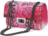 stylish wxnow crossbody shoulder handbags: women's graffiti handbags, wallets, and satchels logo