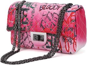 img 4 attached to Stylish Wxnow Crossbody Shoulder Handbags: Women's Graffiti Handbags, Wallets, and Satchels