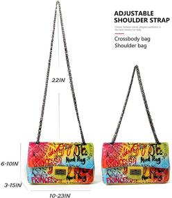 img 1 attached to Stylish Wxnow Crossbody Shoulder Handbags: Women's Graffiti Handbags, Wallets, and Satchels