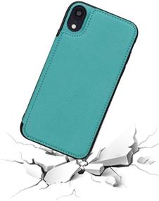 img 2 attached to Green Wallet Credit Card Holder Case for iPhone XR 6.1 Inch with Leather Magnetic Closure - ACXLIFE Protective Hybrid Cover with Card Slot Holder