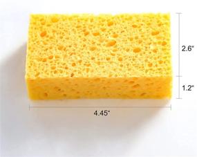 img 2 attached to Large Thickening Cellulose Sponge for Dishes, Kitchen Cleaning Heavy Duty Sponge, Household Natural Sponge for Bathroom and Cup Set - 6 Pack