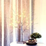 bolylight led birch money tree table lamp - stunning home/christmas/party/festival/wedding decoration, 1.5ft silver night light centerpiece логотип