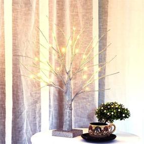 img 4 attached to Bolylight LED Birch Money Tree Table Lamp - Stunning Home/Christmas/Party/Festival/Wedding Decoration, 1.5ft Silver Night Light Centerpiece