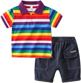 img 4 attached to Aimehonpe Toddler Clothes Shorts Outfits Boys' Clothing for Clothing Sets