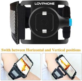 img 2 attached to 📱 LOVPHONE 180° Rotatable Phone Running Armband for iPhone 13/12/11, XR/Xs/X, Note 8/S8/S7 Edge: Sporty & Secure Phone Holder Armband