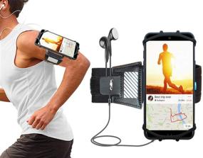 img 4 attached to 📱 LOVPHONE 180° Rotatable Phone Running Armband for iPhone 13/12/11, XR/Xs/X, Note 8/S8/S7 Edge: Sporty & Secure Phone Holder Armband