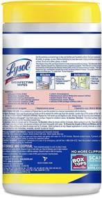 img 3 attached to 🍋 Lysol Multi-Surface Antibacterial Cleaning Wipes, Lemon and Lime Blossom Scent, 80 Count (Pack of 1), for Disinfecting and Cleaning