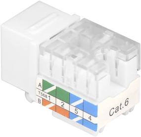 img 3 attached to 🔌 UL Listed VCE 25-Pack Cat6 RJ45 90° Keystone Jack Insert with Punch Down Keystone Jack Adapter