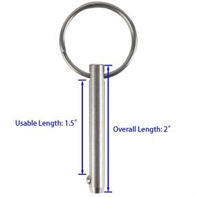 img 3 attached to Release Diameter Overall Stainless Hardware Fasteners and Pins