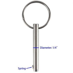 img 2 attached to Release Diameter Overall Stainless Hardware Fasteners and Pins