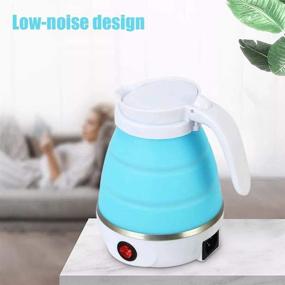 img 3 attached to 🔌 Portable Foldable Electric Kettle, Silicone Insulation Heating Boiler Travel Tea Pot for Camping, 600ML, 110V