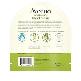 img 3 attached to Introducing Aveeno Moisturizing Hand Therapy Mask With Oat - Nourishing & Soothing Skincare for Dry Hands - 2 Ea, 2count