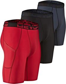 img 4 attached to 🩲 3 Pack of Compression Shorts Underwear for Men - DEVOPS