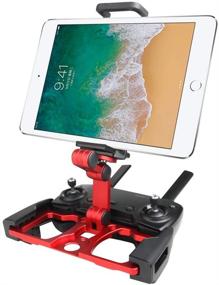 img 3 attached to 🔴 RC GearPro Foldable Aluminum Alloy Remote Control Monitor Holder - Red