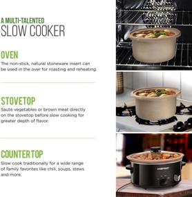 img 2 attached to 🍲 Chefman 5 Qt. All-Natural Slow Cooker with Glaze-Free Pot: Stovetop, Oven, and Dishwasher Safe, Paleo-Friendly, Nonstick Stoneware, Bonus Recipes Included