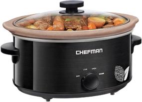 img 4 attached to 🍲 Chefman 5 Qt. All-Natural Slow Cooker with Glaze-Free Pot: Stovetop, Oven, and Dishwasher Safe, Paleo-Friendly, Nonstick Stoneware, Bonus Recipes Included