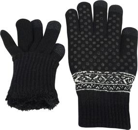 img 3 attached to 🧤 N'Ice Caps Kids Magic Stretch Warm Plush Lined Knit Touchscreen Gloves - 2 Pack