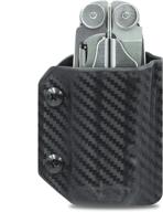 kydex multitool sheath for leatherman wave & wave + plus - made in usa - carbon fiber black logo