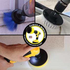 img 3 attached to 🚿 Clean Bathroom Supplies - Drill Brush for Bathroom Cleaning - Grout Cleaner for Sink, Bathtub, and Shower - Bath Mat for Spa-like Experience - Glass Cleaner for Shower Doors - Hot Tub Cleaning Tools - Scrub Brush for Pool and Spa Use