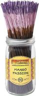 🥭 invigorating aromatherapy experience: wild berry mango passion incense sticks bulk pack, 100 pieces, 11-inch логотип