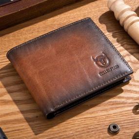 img 3 attached to Genuine Leather BULLCAPTAIN Wallets with Windows