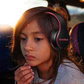 img 2 attached to 🎧 Top Rated Children's Kids Headphones with Microphone, Volume Control, Foldable Headset, and Removable 3.5mm Plug Cord (Black/Blue) – Ideal for Boys, Girls, and Adults