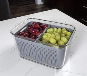 img 3 attached to 🍏 Kitchen Spaces Gray Colander Bin Variety Pack: Best Fridge Organizer for Fresh Produce Storage in Three Sizes