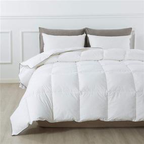 img 3 attached to Подушка LuxHoom Premium Comforter Insert из хлопкового постельного белья для покрывал и пуховых одеял