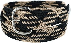 img 2 attached to Double Mens Braided Belt Multi Men's Accessories and Belts