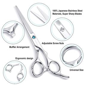 img 3 attached to 💇 Professional Barber Hairdressing Scissors - Aethland Japanese 9CR Stainless Steel Haircutting Shears (Grooming, Shaping, Trimming) for Men, Women, Pets - Home Salon Barber Haircut Kit, 6.5 Inch