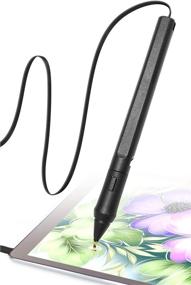 img 4 attached to 🖊️ Experience the SonarPen: Pressure Sensitive Smart Stylus Pen with Palm Rejection and Shortcut Button. Battery-Less. Compatible with Apple iPad/iPhone/Android/Switch/Chromebook (Black)
