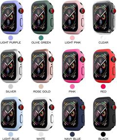 img 3 attached to 📱 RIDAINTY 12 Pack Apple Watch 38mm Series 3 2 1 Screen Protector Case: Ultra Slim Hard Case with Tempered Glass Bumper - Smartwatch Accessories for Women Men