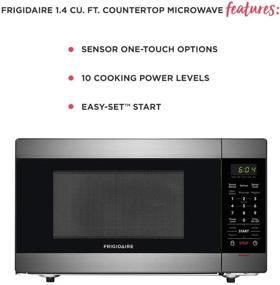 img 3 attached to 🔥 Высокопроизводительная микроволновая печь Frigidaire 1.4 куб. футов: стильный черный нержавеющая стальный дизайн для эффективного приготовления пищи.