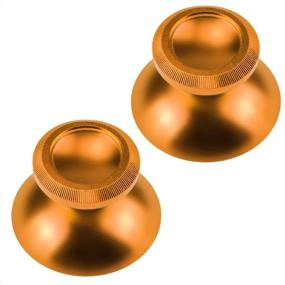 img 1 attached to 🕹️ Gold Metal Aluminum Thumbstick Replacement for Ps4 Xbox One Game Controller - 2 PCS Thumb Grips