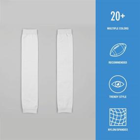 img 1 attached to 🦵 SLEEFS Calf Compression Leg Sleeves - Adult Football Leg Sleeves for Enhanced Performance and Shin Splint Support in White