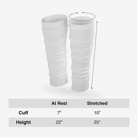 img 2 attached to 🦵 SLEEFS Calf Compression Leg Sleeves - Adult Football Leg Sleeves for Enhanced Performance and Shin Splint Support in White