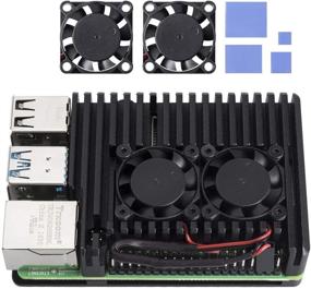 img 4 attached to 🔥 Enhanced SunFounder Raspberry Pi 4B Aluminum Case: Dual Fan System with High-Performance Aluminium Alloy Heatsink – Ideal for Raspberry Pi 4 Model/Pi 4B