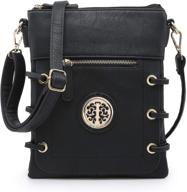 👜 dasein compartment crossbody handbag set: lightweight shoulder bag & wallet combo for women, perfect for crossbody styling logo